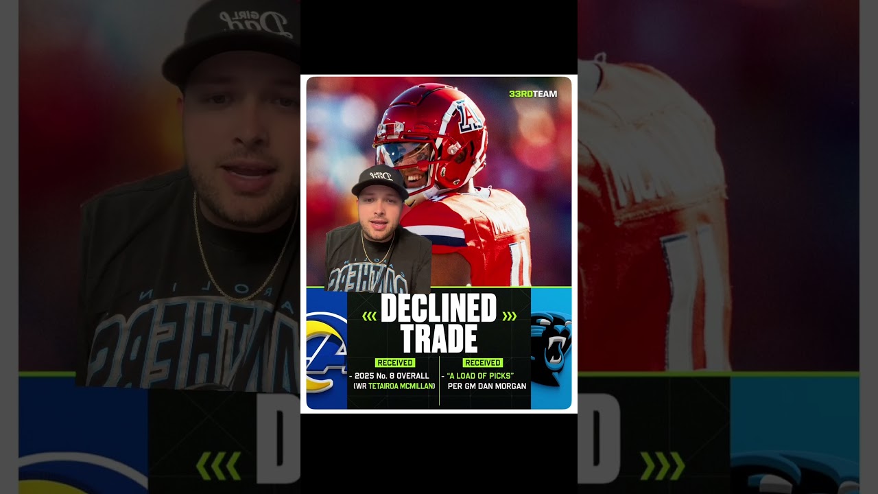 PANTHERS WENT SAVAGE FOR MCMILLAN 💰🔥#carolinapanthers #larams #nfl #nfldraft #nflnews #nfltrade