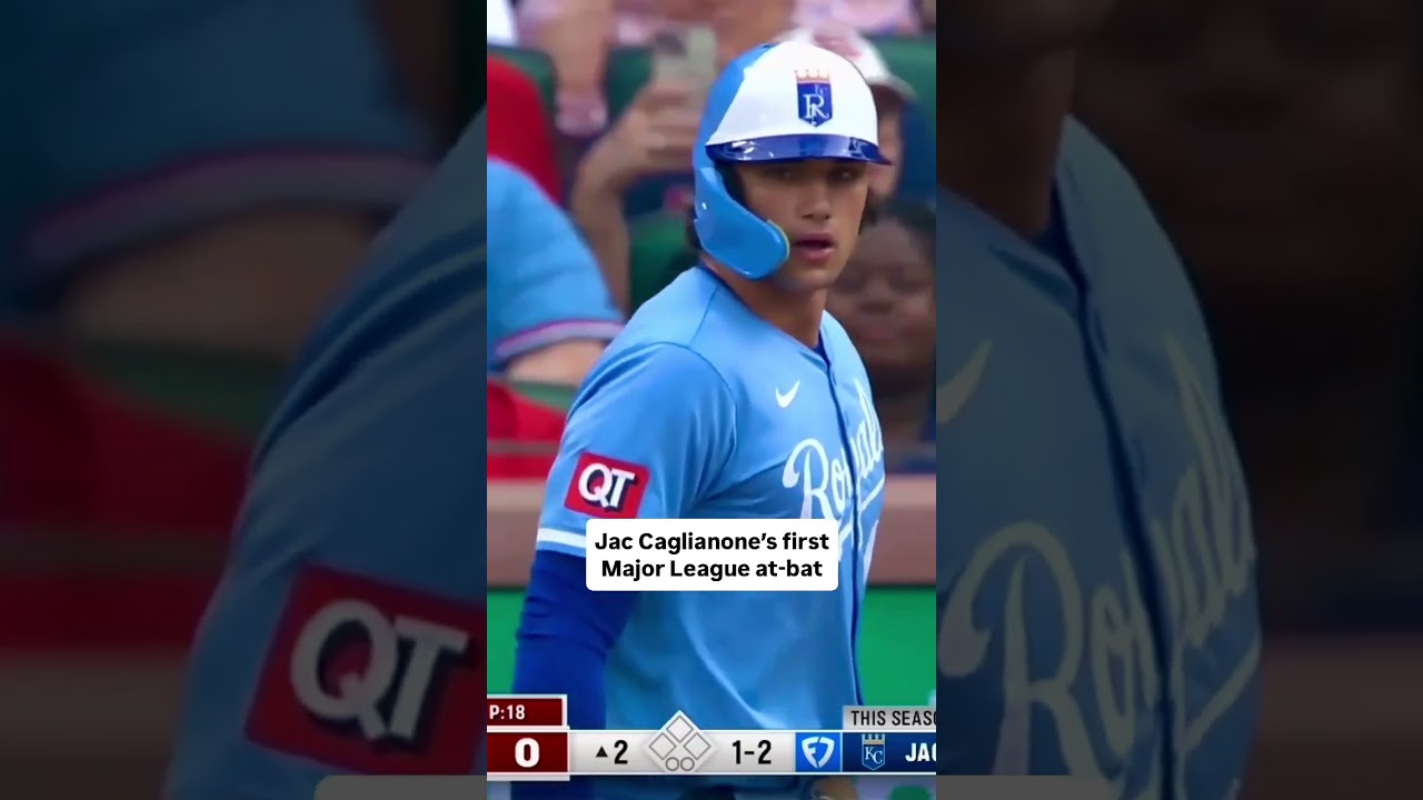 Jac Caglianone's first AB 😱 #mlb #JacCaglianone #royals