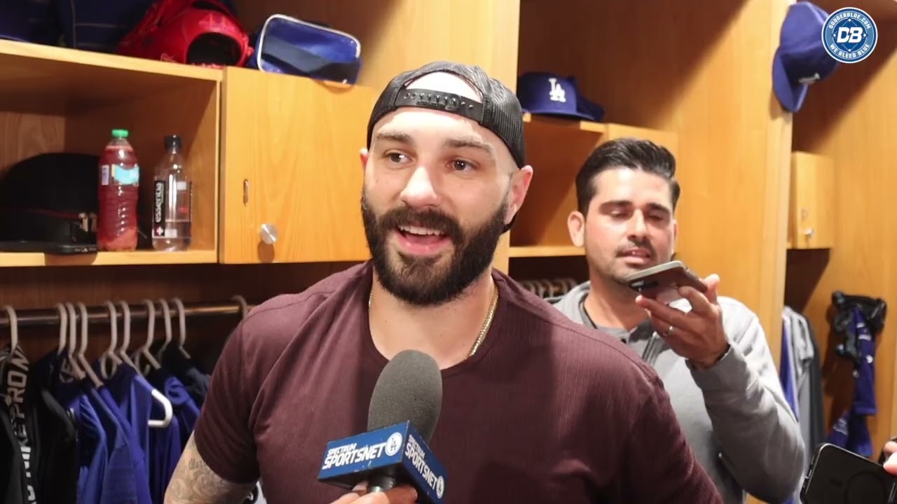 Dodgers postgame: Tanner Scott reacts to borderline Manny Machado strikeout