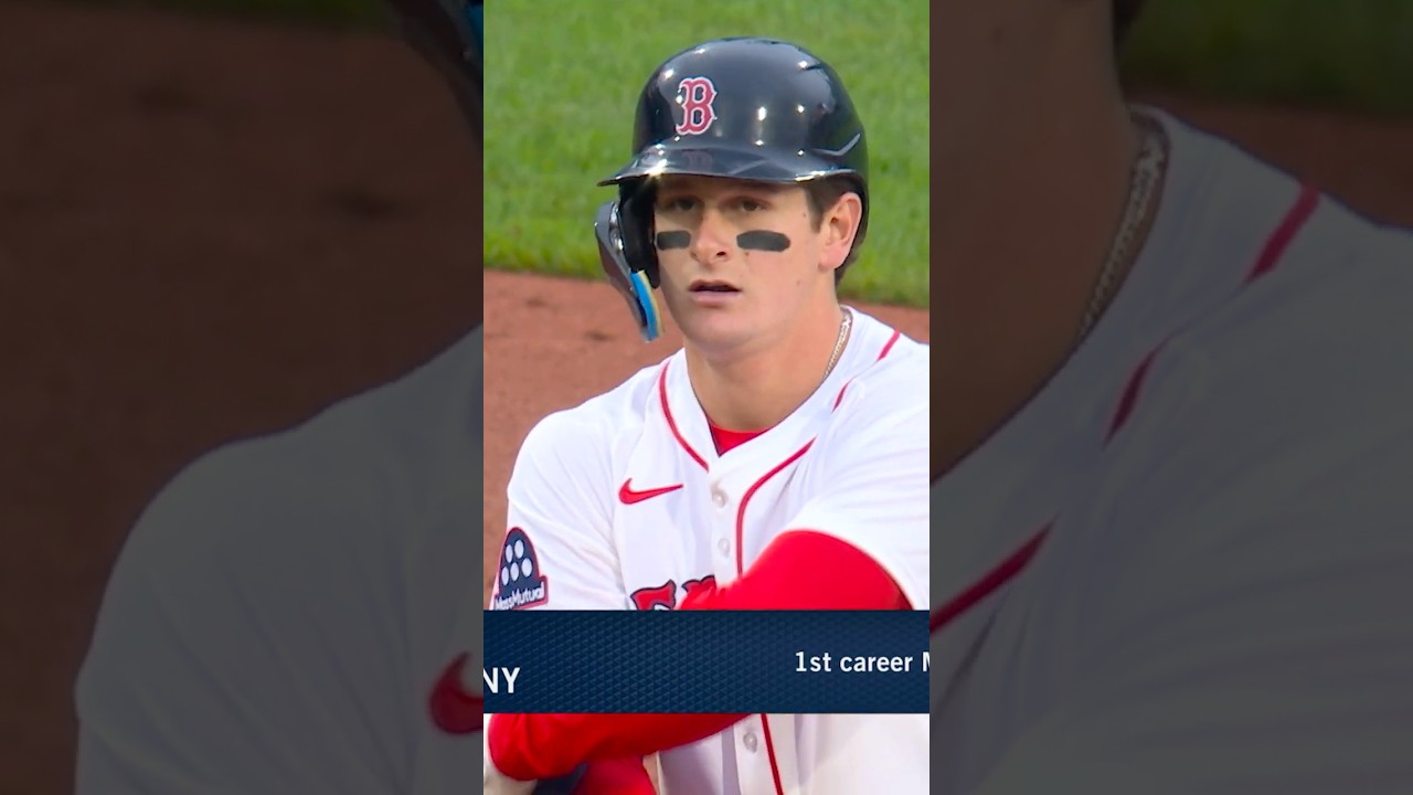 Roman Anthony's 1st Major League Hit is a Two-Run Double! #shorts #redsox