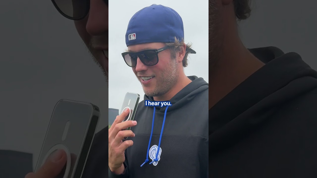 A Matthew Stafford exclusive interview 🤣 #rams #shorts