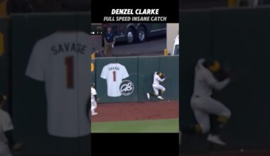 Denzel Clarke Insane Full Speed Catch #oaklandathletics