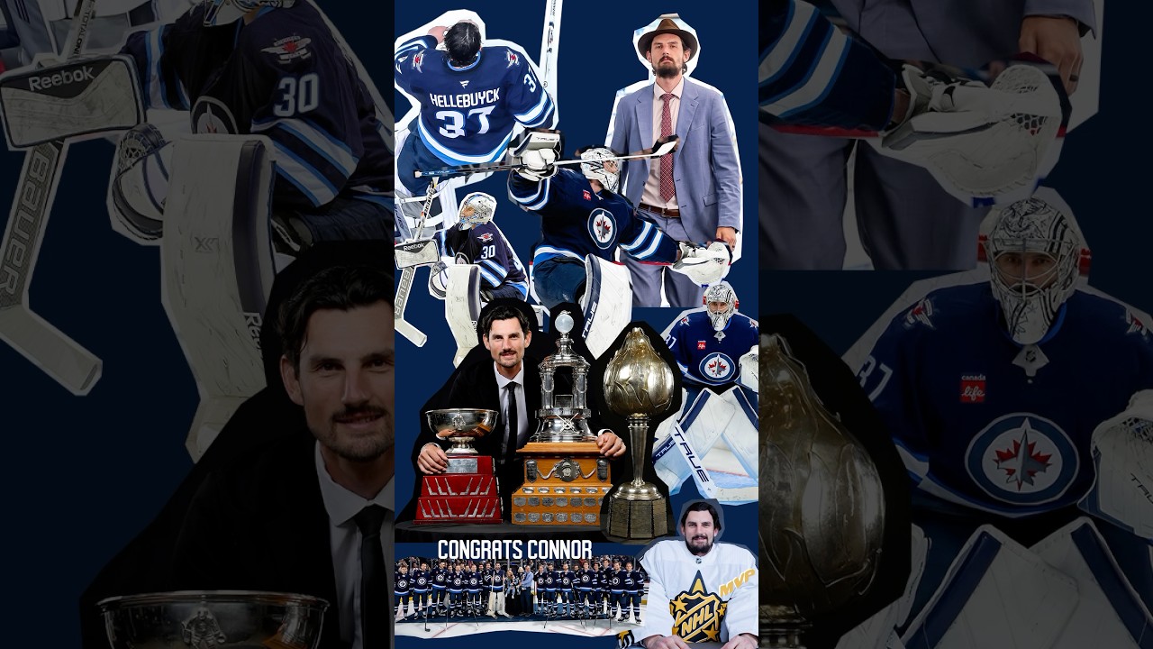 What the Helle 🤯 🏆 #hockey #gojetsgo #nhl #connorhellebuyck