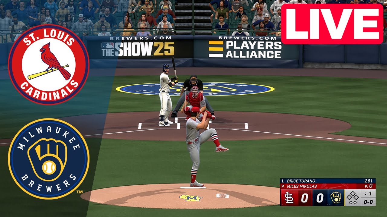 🔴LIVE 🔴Milwaukee Brewers vs St. Louis Cardinals - June 13, 2025 | Envivo | MLB The Show 25