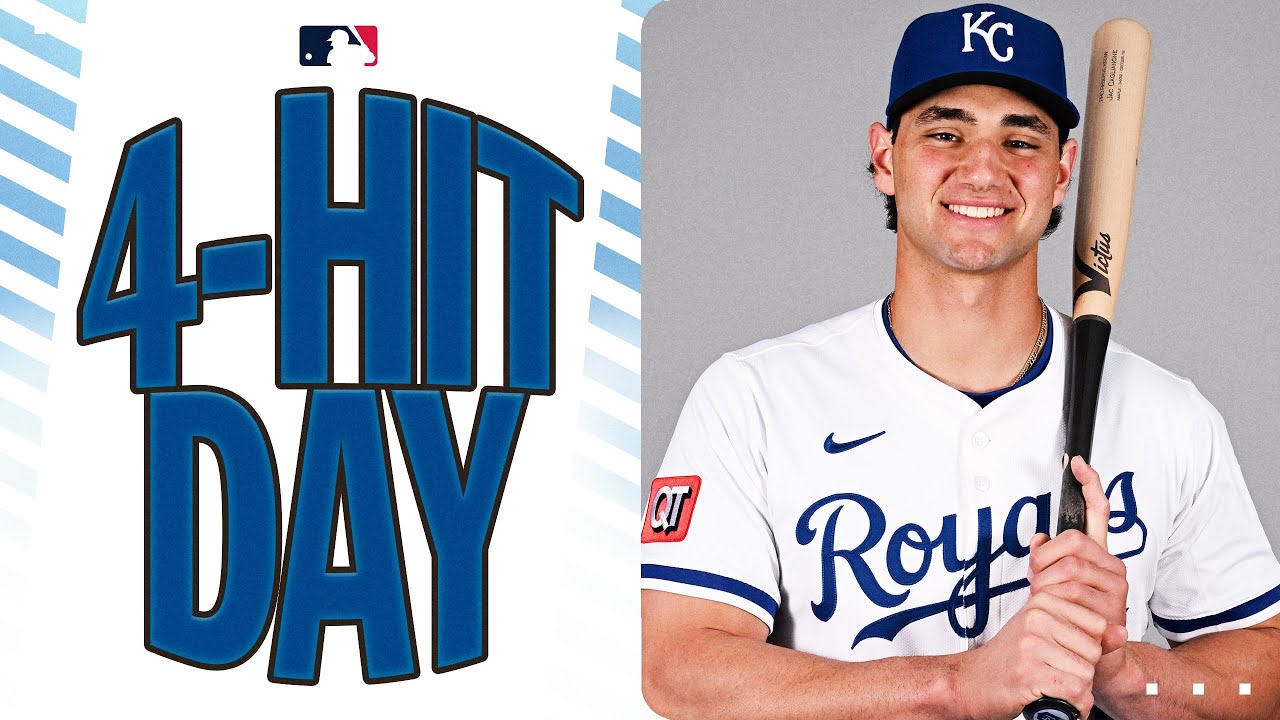 Jac Caglianone comes through with 4 HITS for the Royals!