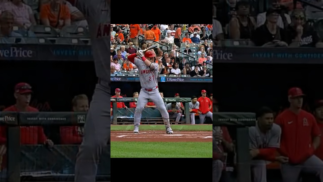 Mike Trout goes yard in the 1st! 🚀#miketrout #losangeles #angels #baseball #sportsxscape