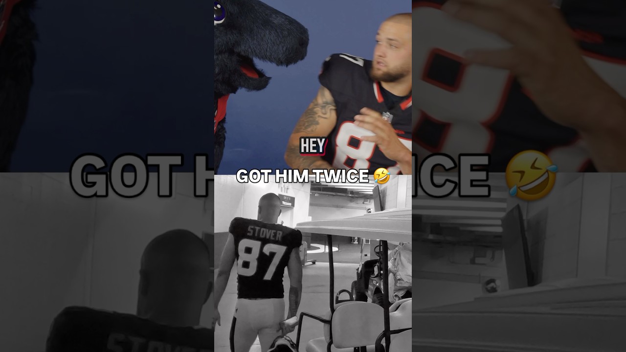note to self: don’t mess with cade stover 🤕 #houston #texans #nfl #cadestover #scare #prank