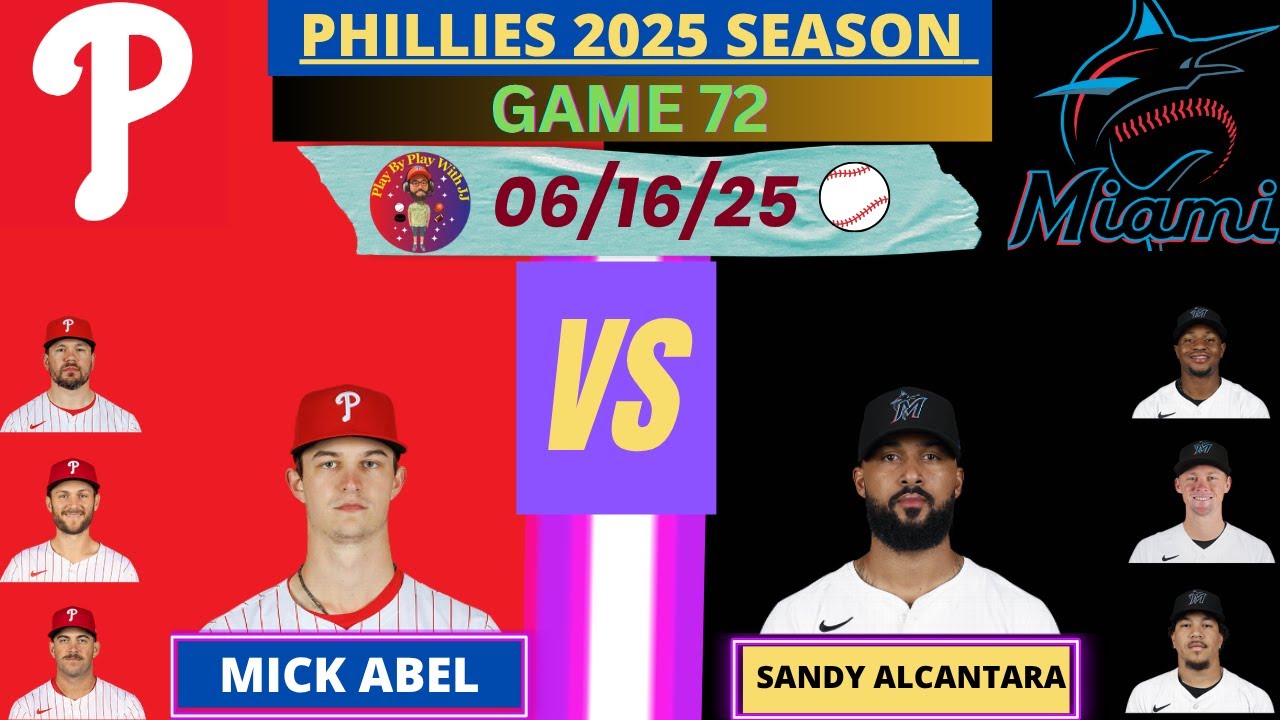 Philadelphia Phillies @ Miami Marlins LIVE PLAY-BY-PLAY (06-16-25) #phillies #marlins