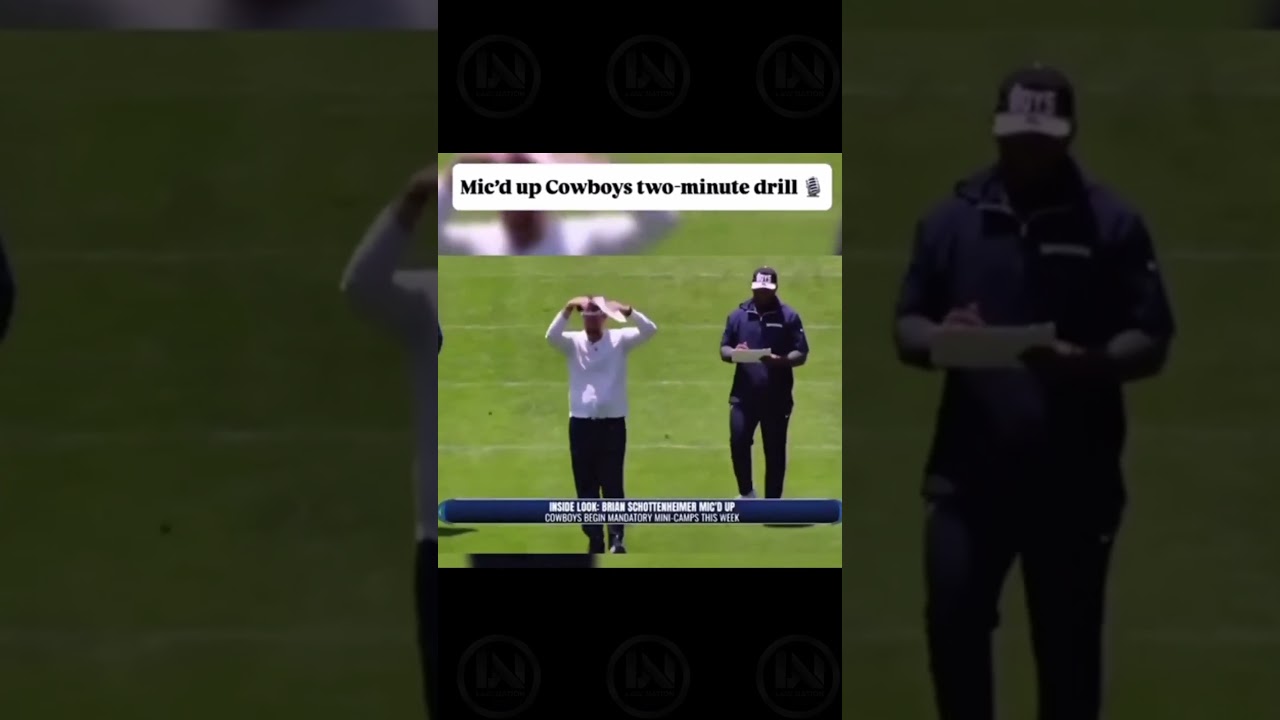 Coach Schottenheimer working out two minute drills with the #Cowboys #1 squad‼️