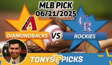 Arizona Diamondbacks vs. Colorado Rockies Pick 6/21/25 MLB Pick Prediction