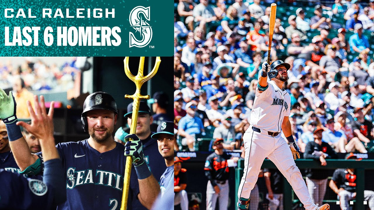 Mariners' Cal Raleigh goes NEXT LEVEL with HRs (6 in last week, now at 32 on season!)