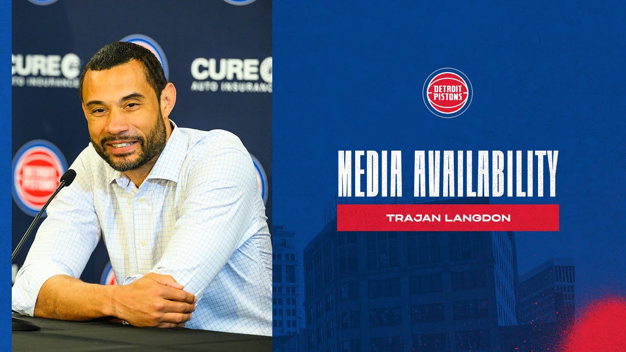 2025 Pre-Draft Press Availability | Trajan Langdon | Pistons TV