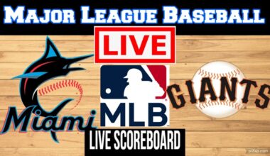 Miami Marlins Vs San Francisco Giants | Major League Baseball | Live Scoreboard | Play by Play