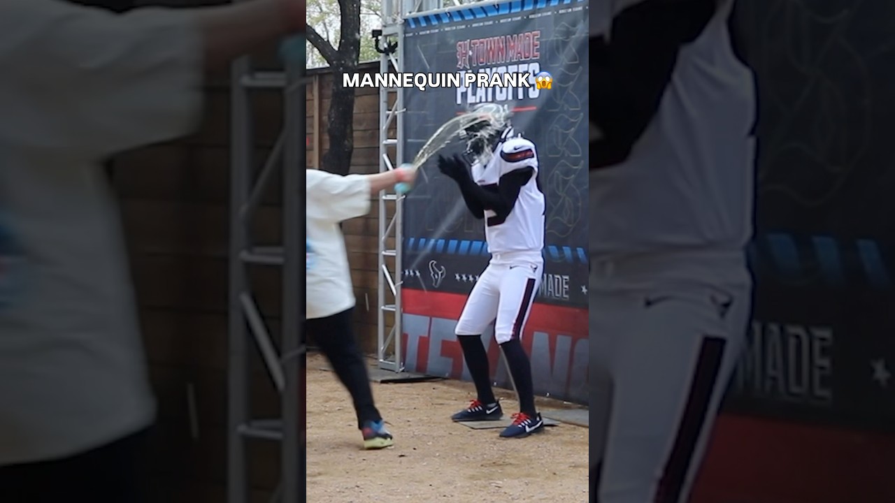 “THAT’S WHAT U GET” 🤣 #houston #texans #nfl #mannequin #scare #prank