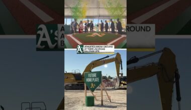 The Athletics have officially broken ground in Las Vegas 👀 #athletics #mlb
