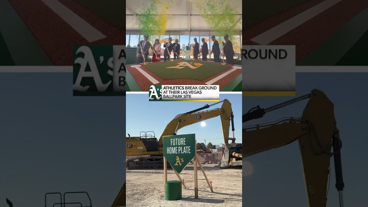 The Athletics have officially broken ground in Las Vegas 👀 #athletics #mlb