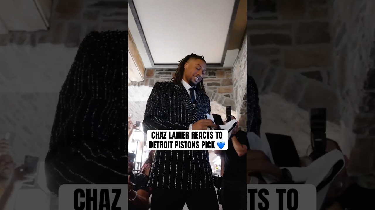 Chaz Lanier’s reaction to being drafted by the Detroit Pistons 💙
