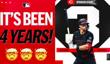 THREE HOME RUNS for Spencer Steer! (Last time for the Reds was 2021 😳)