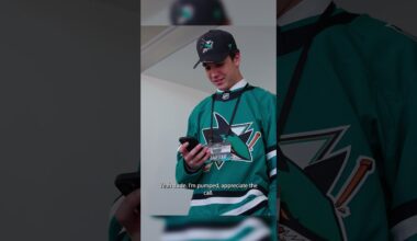 Celebrini Welcomes Misa 📞 #nhldraft #sharks #hockey