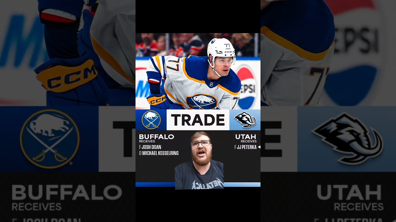JJ Peterka TRADED to @UtahMammoth! #nhl #hockey #buffalosabres #utahmammoth #sports