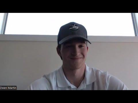 First media availability with Jets 2025 3rd rounder Owen Martin
