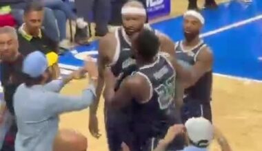 “Another angle... This is how it all began. GBO Airlines' Demarcus Cousins ​​provoked a fan by grabbing his lollipop, upset that he was being yelled at at the cowboy ranch.” - ElPodcastPPP via X
