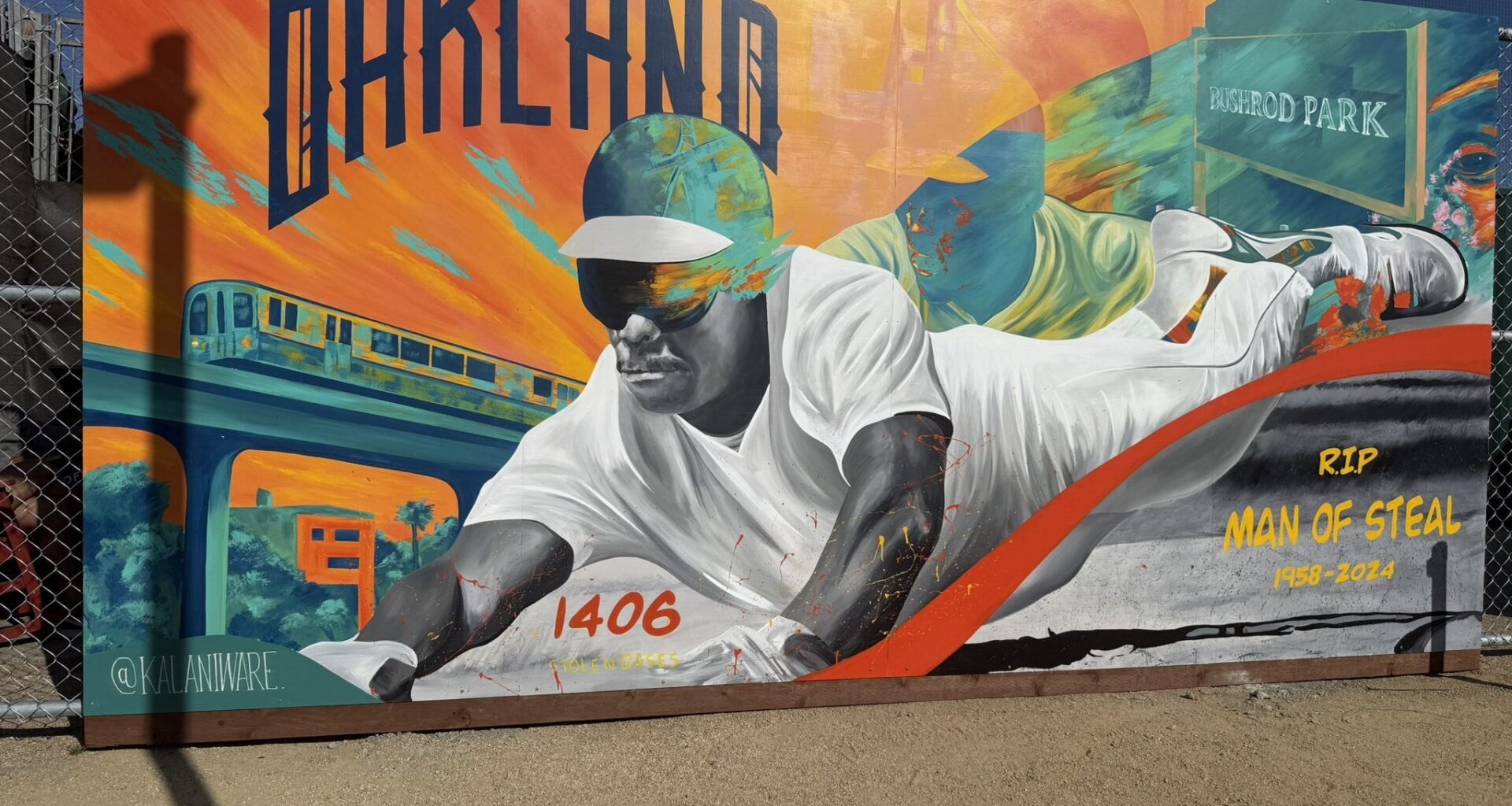 Last night the Ballers unveiled this sweet Rickey Henderson mural, before beating the Range Riders to take over 1st place in the PBL