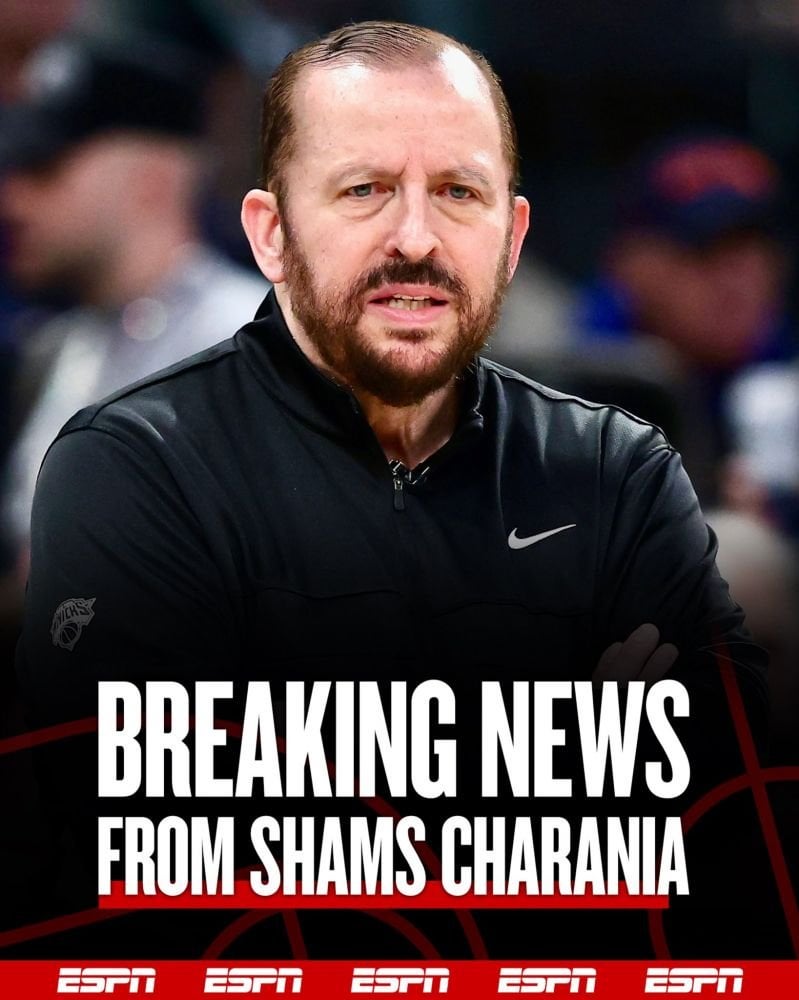 [Charania] BREAKING: The New York Knicks are relieving Tom Thibodeau of his duties as head coach, sources tell ESPN. Thibodeau led the Knicks to their first East Finals in 25 years, made playoffs in 4 of 5 years and led Knicks to consecutive 50+ win seasons for first time since the 1990s.