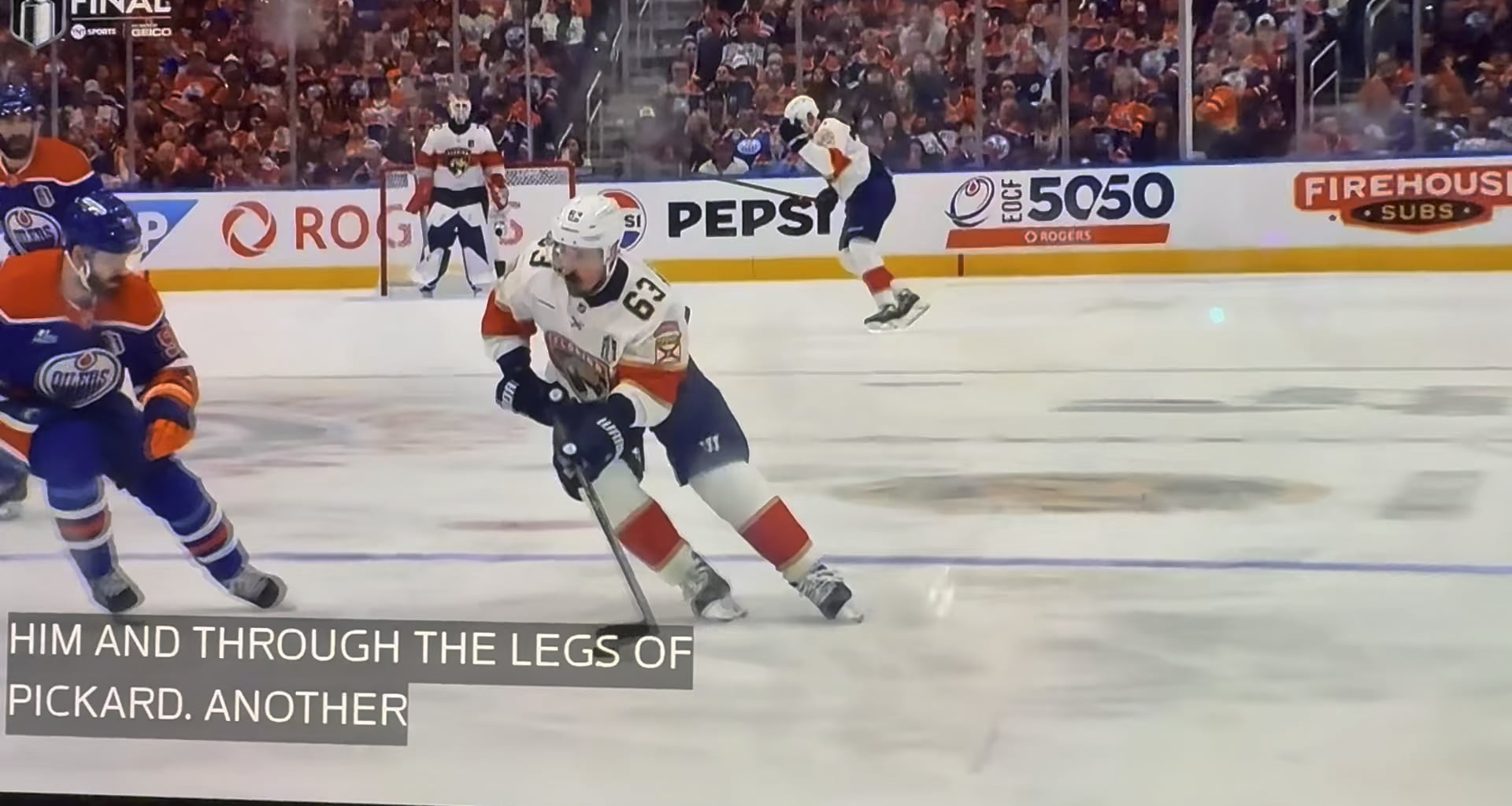 Oilers fan becomes Panthers fan live