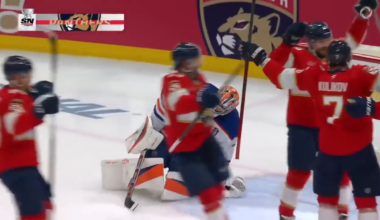 [EDM 0-(3) FLA] Barkov gets the rebound and banks the puck in off Reinhart for his second goal of the night