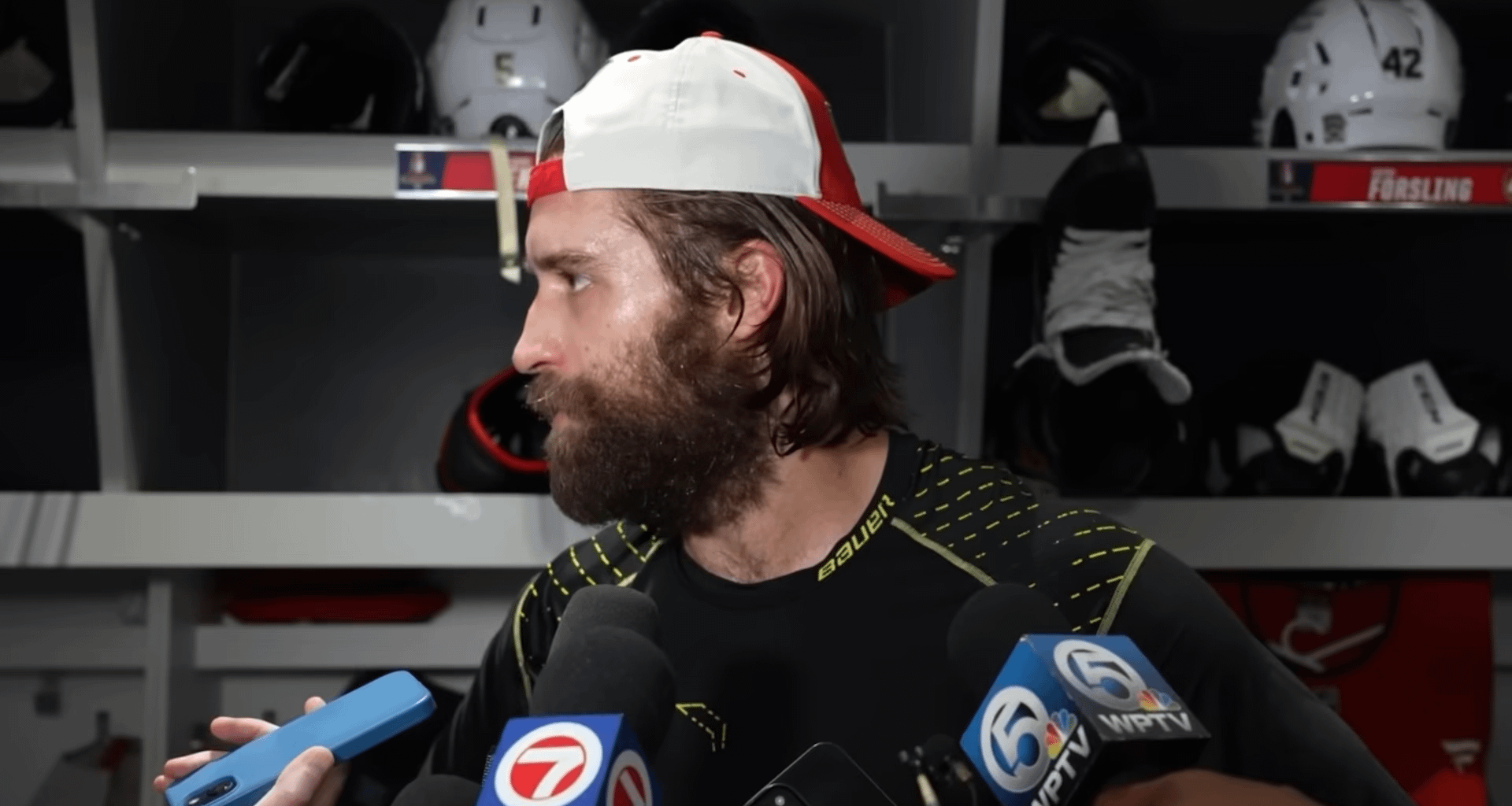 Ekblad: "He’s got multiple options so that’s the biggest challenge, right? You’re trying to block a shot, you’re trying to block a low pass, a backdoor pass, and a walk-on-water toe drag. So, yeah, McJesus."