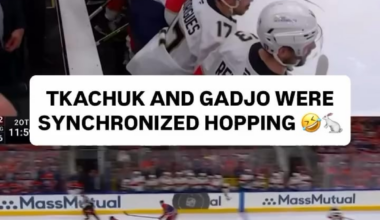 Tkachuk &Gadjo Bunny Hopping On The Bench