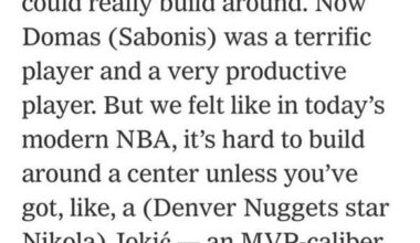 Pacers GM on the Haliburton trade: "We didn't really have a guy, like a young player, that you could really build around. Now Domas was a terrific player and a very productive player. But we felt like in today's modern NBA, it's hard to build around a center unless you've got, like, a Jokic.”