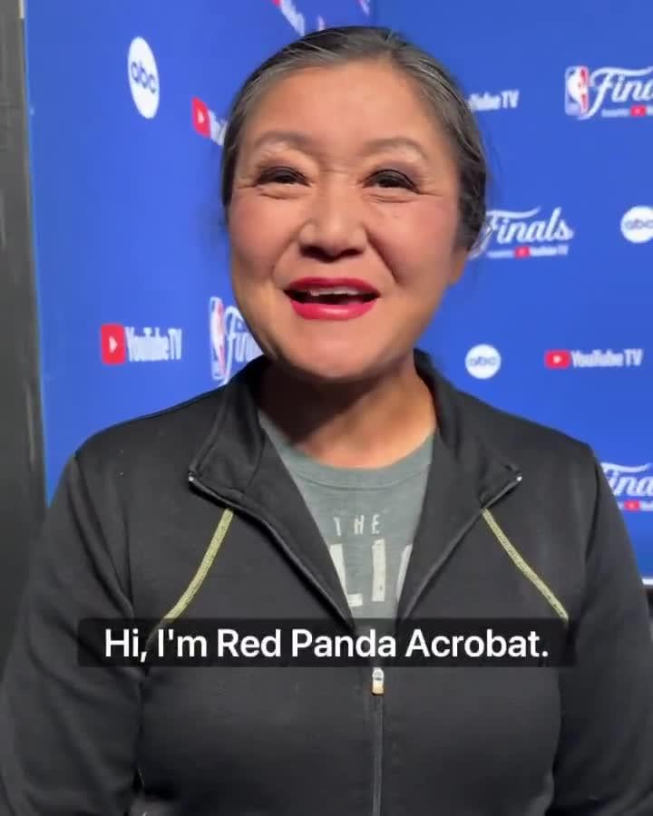 [NBA] From the Jordan Years in Chicago to last night in OKC, Red Panda is an NBA Finals vet, and she always delivers!