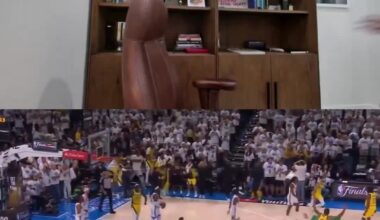 Dwyane Wade after Tyrese Haliburton's game winner in game 1 vs. OKC: "Superstar! Superstar! Superstar!"