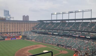 Checking in at Camden Yards