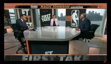 [First Take] KD responds to fan questioning his post-GSW accomplishments: "All stars, 50/40/90, all nba. Efficient buckets brother, I also got a career high assist one year. Hit 30k points, won a couple Olympic golds and mvps...what a career and I'm still goin. I love my life 😂😂😂😂"