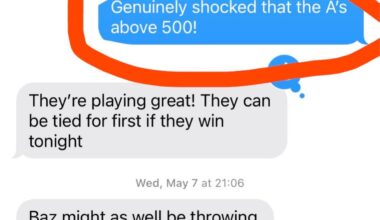 Pretty sure I cursed and jinxed the A’s