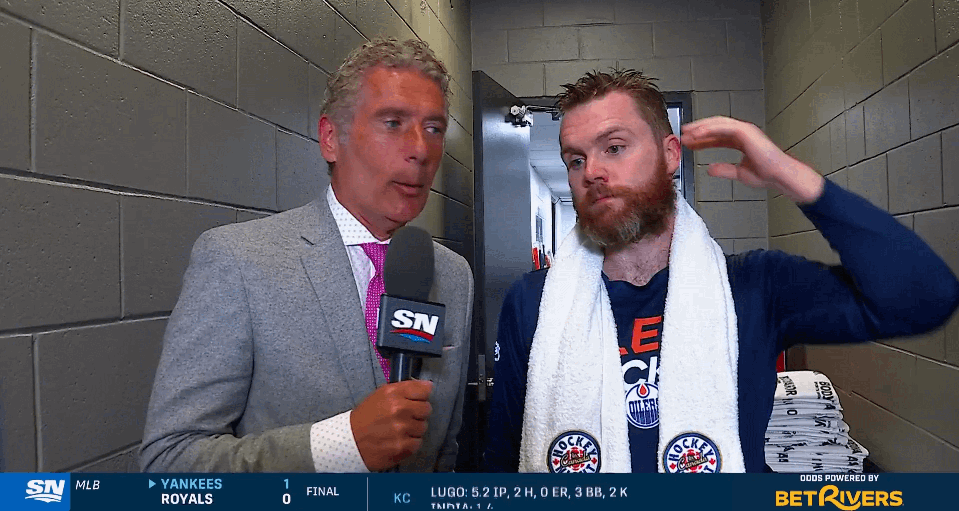 Calvin Pickard post game interview