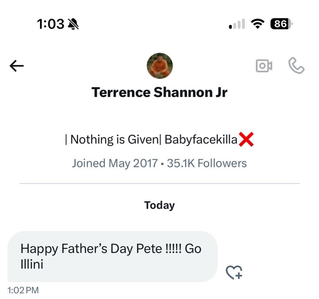 TSJ wished my dad a happy Father’s Day