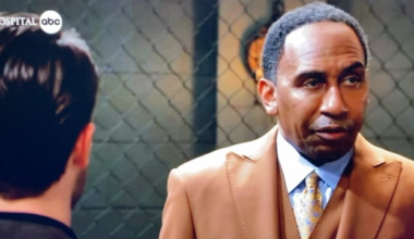 Stephen A Smith having a conversation with Justin Tucker