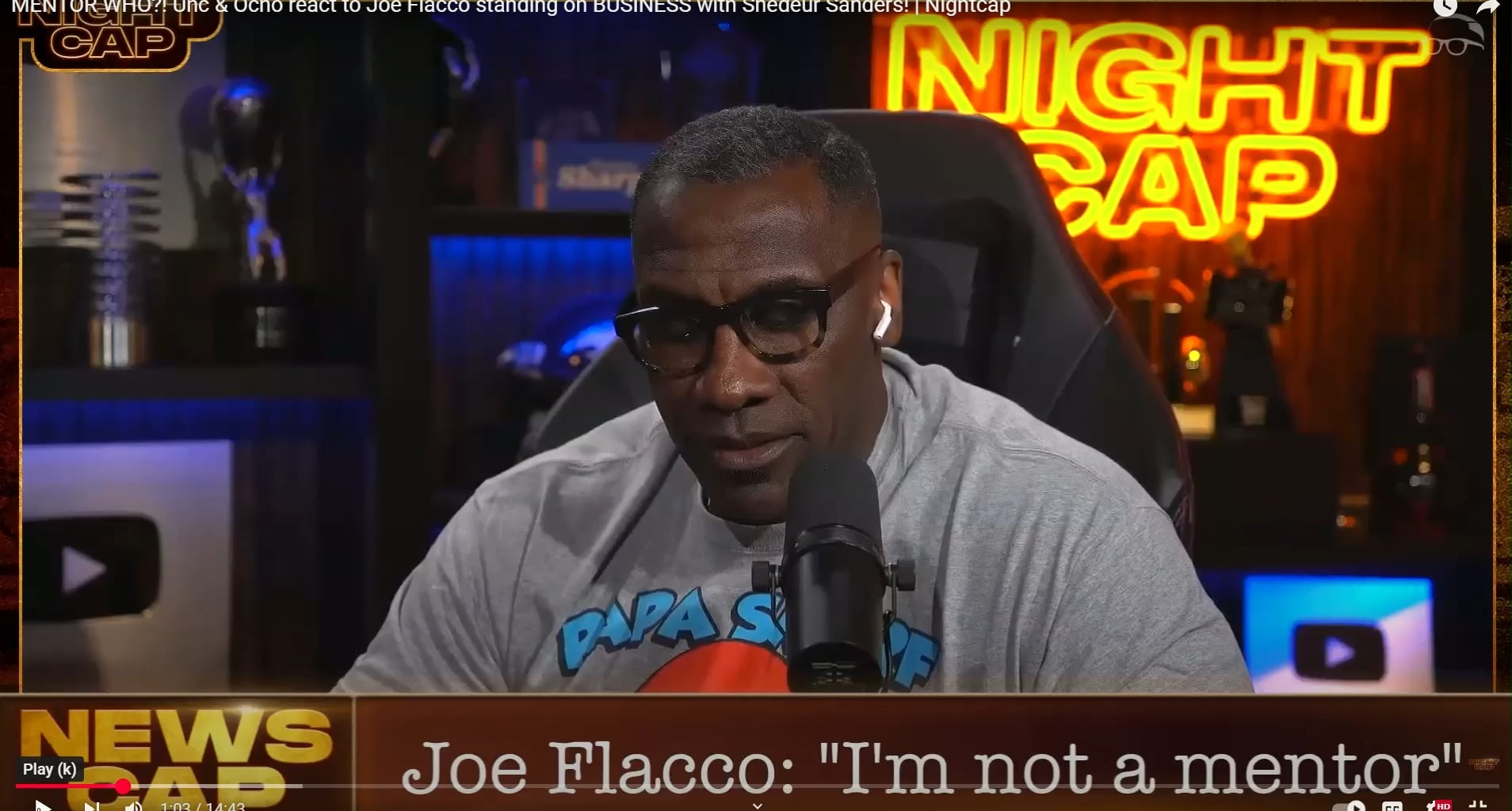 Ocho and Unc agree with Flacco "I'm not a mentor"