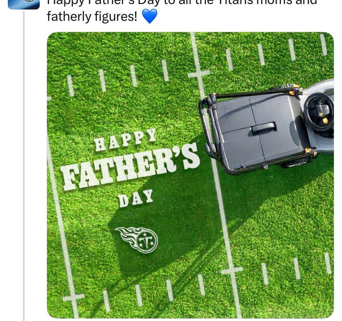 Titans out here thinking no one in the NFL has a dad... or at least no one on the Titans