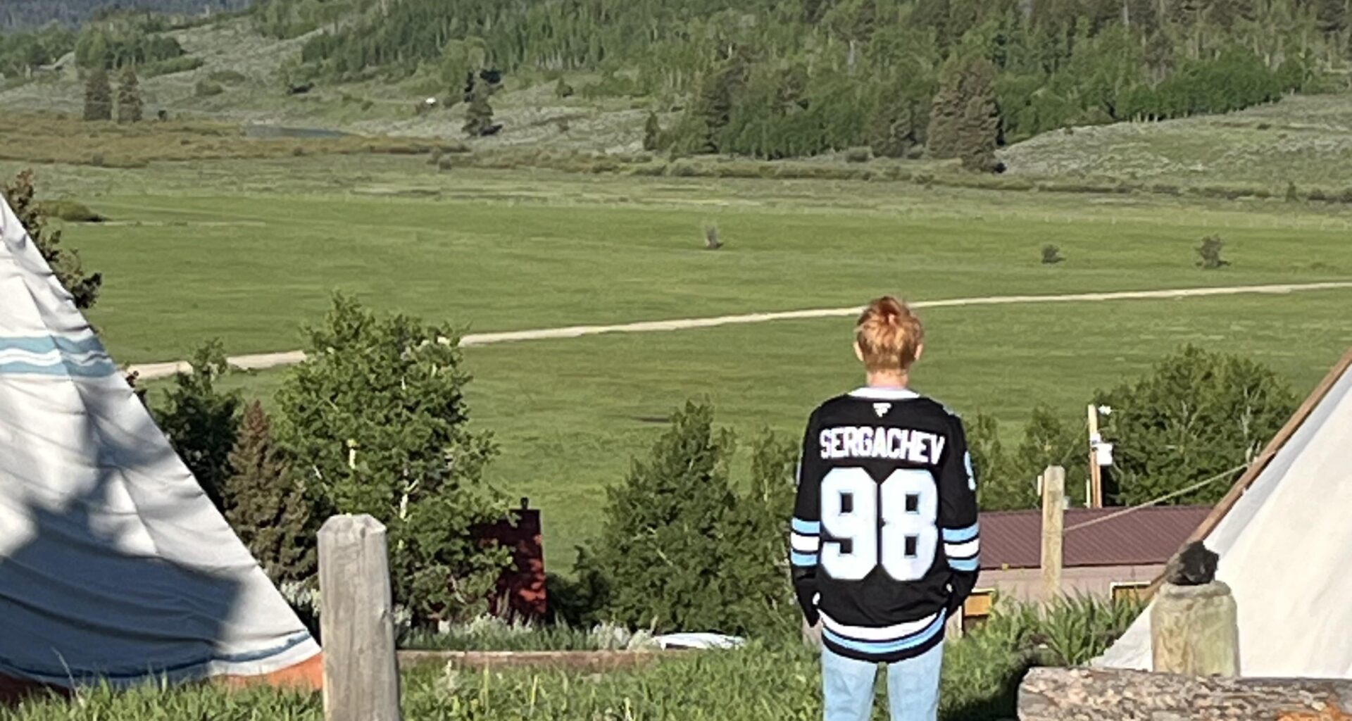 Sporting UHC gear in Jackson Hole. Can’t wait for mammoth sweaters.