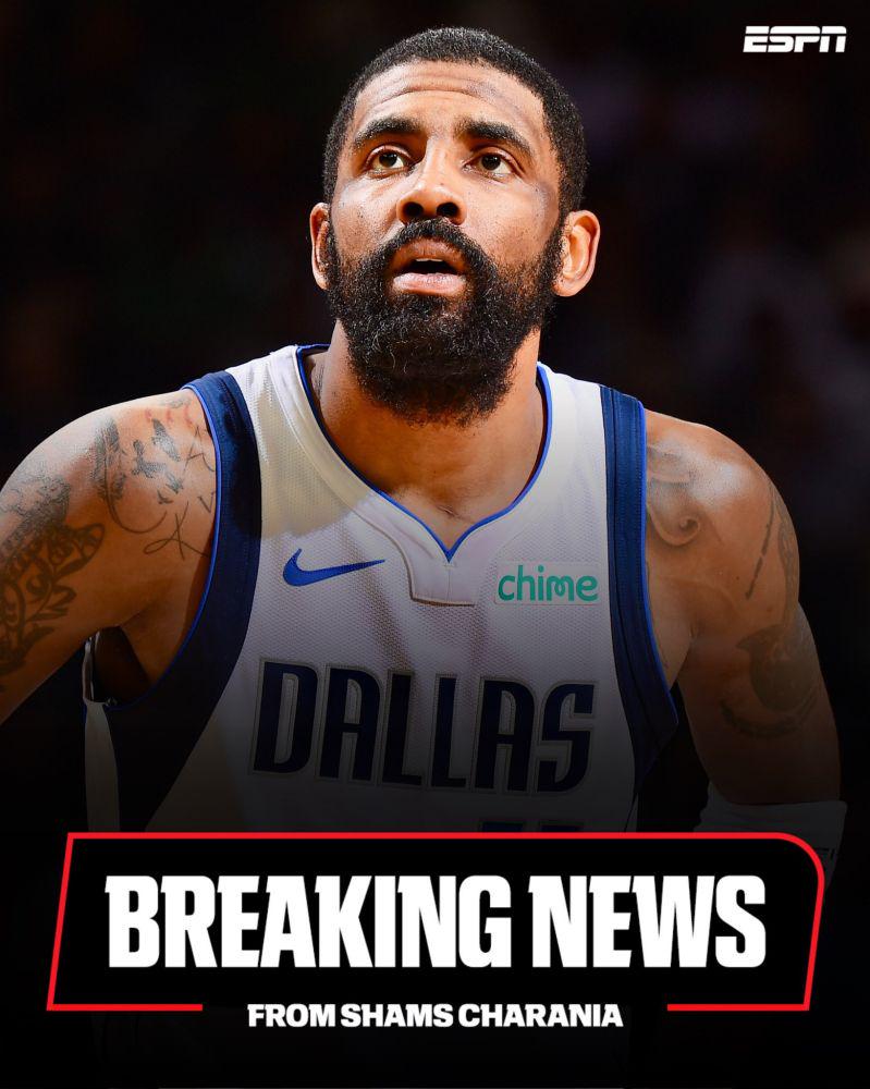 [Charania] BREAKING: Dallas Mavericks nine-time NBA All-Star Kyrie Irving is declining his $43 million player option and intends to sign a three-year, $119 million contract with the franchise, sources tell ESPN. The deal includes a player option in the 2027-28 season.
