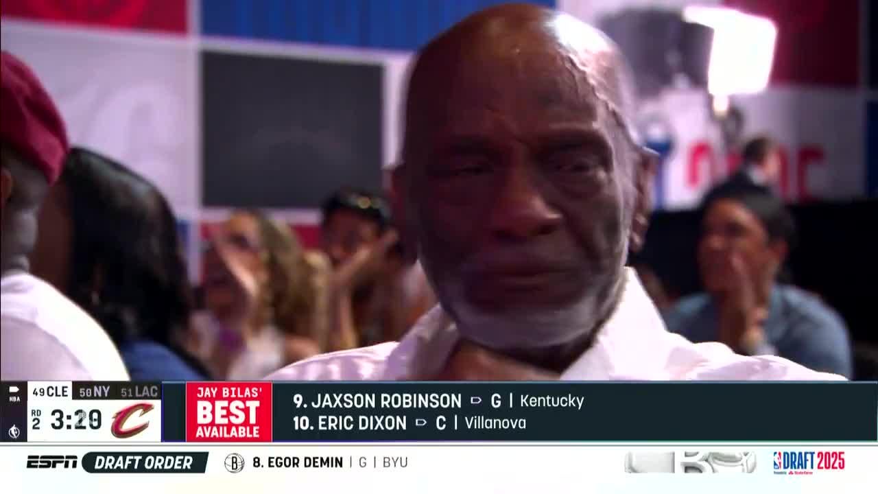 [Highlight] Javon Small's grandfather is HYPED to see his grandson drafted into the NBA