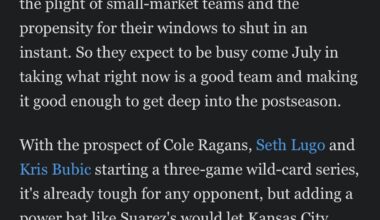 Jeff Passan’s early trade deadline preview has the Royals as buyers.