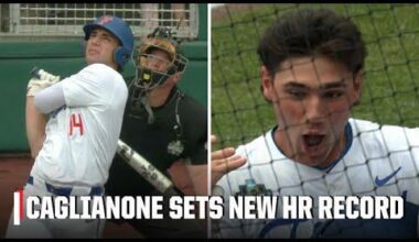 Cags first home run on 1 year anniversary of breaking Florida home run record