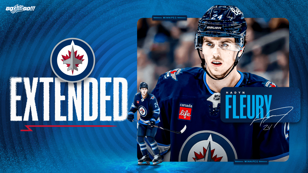 Jets sign defenceman Haydn Fleury to two-year contract extension [950k AAV]