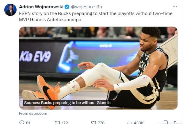 Looking at the haliburten and KD injury it’s good Giannis sat out the 24 playoffs